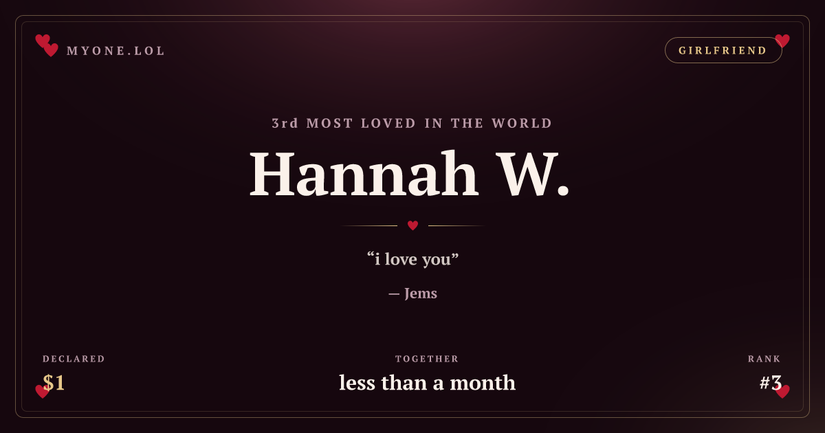Hannah W.'s card